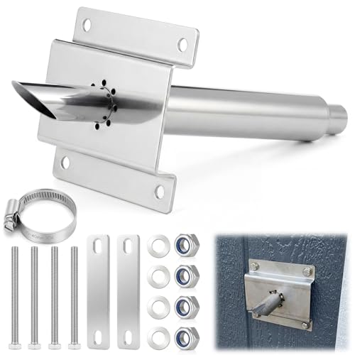 Chumia 1 Inch ID Steel Generator Exhaust Extension Kit Double Layer Wall Attachment Universal Wall Pass Through Steel Exhaust Tubing Safe and Heat Resistant Venting Upgrade Outdoor Power Equipment Use by Chumia - Used condition - US$45.30