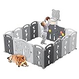 💪【✯ Anpassbare Formen und passend für Ihr Zuhause】- Bestehend aus 14 Paneelen, hat ein einzigartiges faltbares Design, mit dem Sie die Paneele in Kreise, Quadrate, Rechtecke, Sechsecke oder Achtecke manipulieren und an jeden idealen Ort verschieben können, z. B. in ein Schlafzimmer , Wohnzimmer oder Balkon! Und Sie können auch die Anzahl der Paneele reduzieren, um einen kleineren Zaun zu bilden. Der zusammengeklappte Laufstall passt auch in den Kofferraum Ihres Autos!