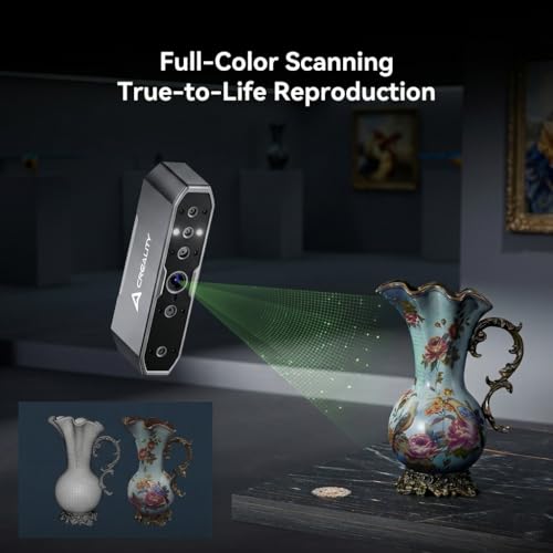 Image of Creality CR-Scan Otter 3D Scanner, Four Lenses for Color Scanning Objects /Bodies /Faces, Up to 0.03mm Accuracy, 20fps Speed, MacOS, Windows