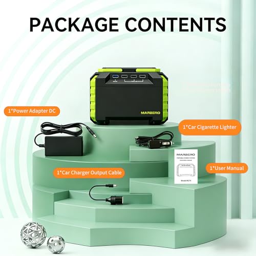 MARBERO Portable Power Station 150Wh Camping Solar Generator Laptop Charger Power Bank with AC Outlet 110V 150W Peak with 4*USB, 4*DC Ports, LED Flashlights for CPAP Home Camping Hurricane Emergency - Image 6