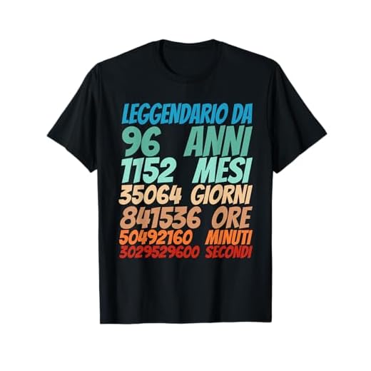 Legendario desde 96 años 96 cumpleaños mujeres hombres Camiseta