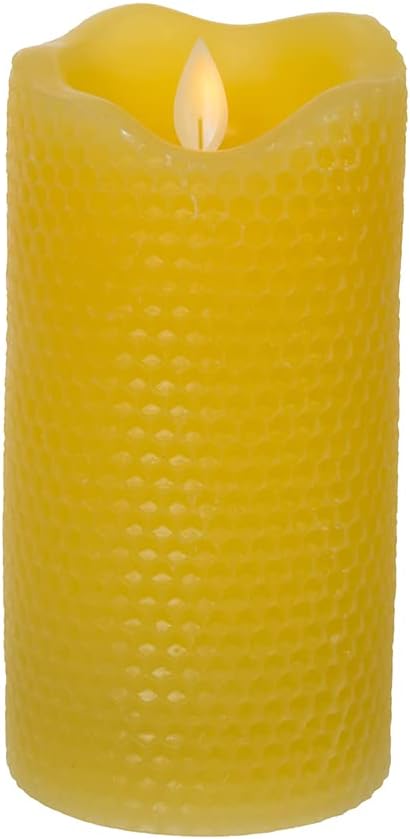 Kurt S. Adler 4.25-Inch Battery-Operated LED Honeycomb Candle with Flicker