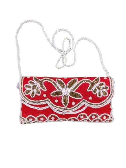 A2Z Enterprises Handmade Velvet Beaded Clutch Bag: Gold & Pearl Embroidery-picture-23