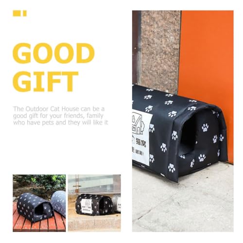 ULTECHNOVO Casas De Gatos Para Gatos Ao Ar Livre Casa De Gato Selvagem Ao Ar Livre Inverno Casa De A