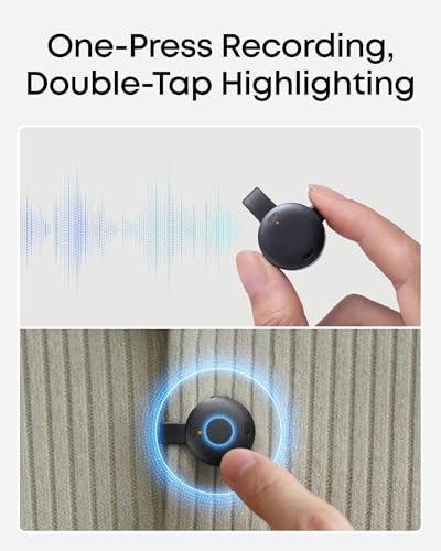 soundcore Work by Anker Voice Recorder, KI-Diktiergerät mit Schreibfunktion und Spracherkennung, 6 Monate Pro ABO gratis, kombinierte Meeting Protokolle, MFi-Zertifiziert, 140+ Sprachen