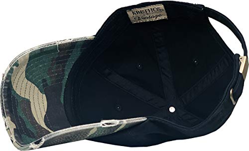 Image of KBETHOS Vintage Washed Distressed Cotton Dad Hat Baseball Cap Adjustable Polo Trucker Unisex Style Headwear