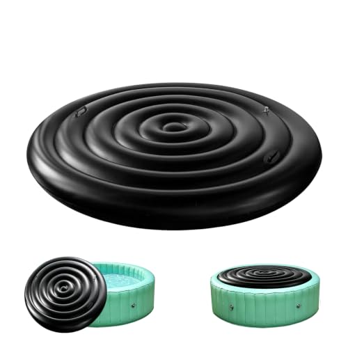 Whirlpool Abdeckung Rund mit Griffen, 165CM Whirlpool Abdeckung Aufblasbar