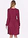 ANRABESS Long Sleeve Dress for Women Fall Fashion Outfits 2025 Casual V Neck Ribbed Knit Short Sweater Dresses with Pockets Wine Red X-Large