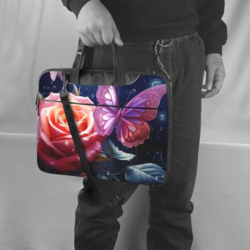 Bolso para portátil Rose and Butterfly para mujeres y hombres 13" miniatura 2