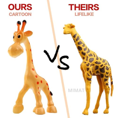 Image of Jungle Cartoon Wild Animal Toys Set|3-Inch Action Toy Figures | Big Size Figure Play Set for Kids | Set of 6 Animal Figurines | Durable & Fun Wildlife Adventure.