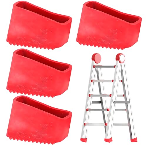 Mein HERZ - 4 Pièces Couvre-Pieds D'échelle, Pieds d'échelle en caoutchouc, pour Escaliers Revêtements en Caoutchouc Antidérapants, Coussin de Protection D'échelle pour échelles Télescopiques - -6%