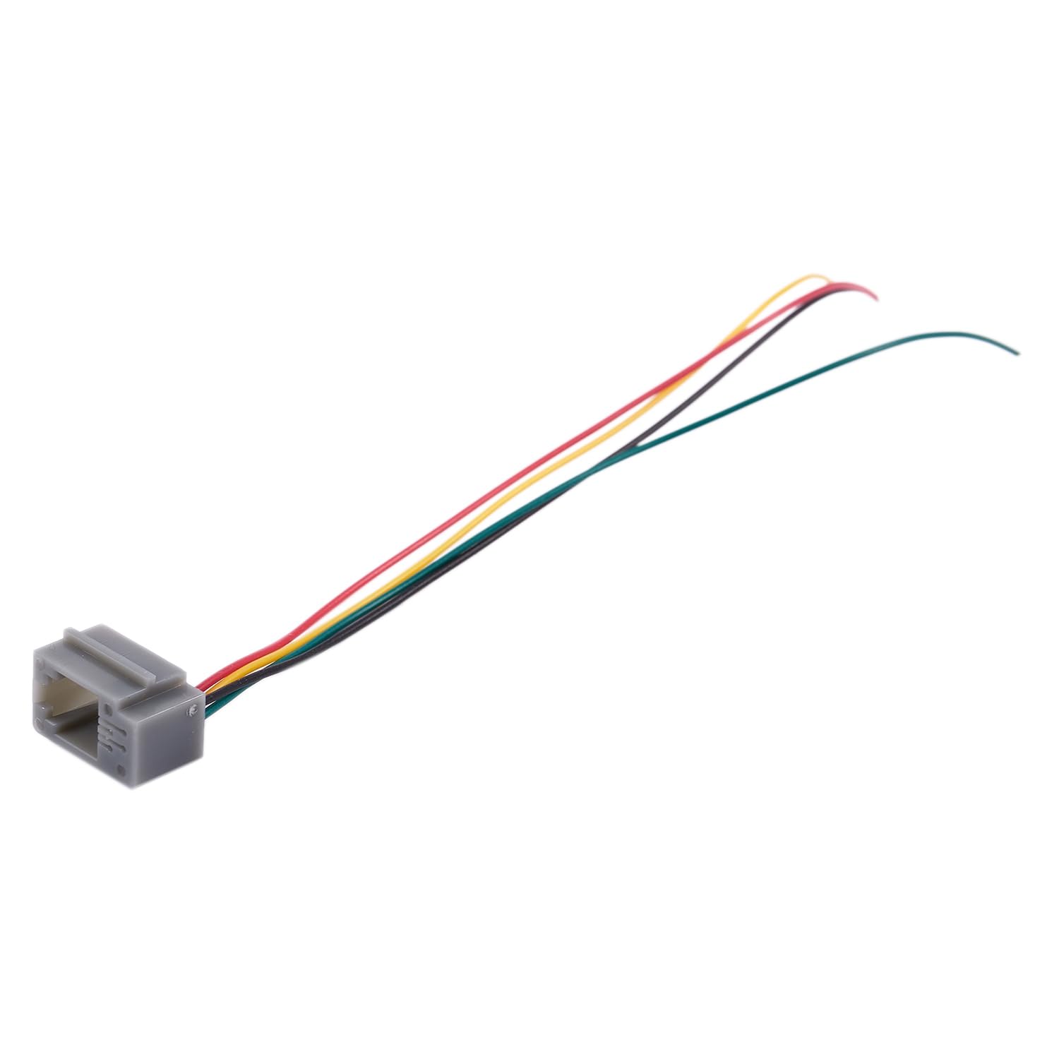 LKHRIPMA 10 Pcs 616E 4P4C RJ9 Female Telephone Connector Adapter w 4 Wires 8cm