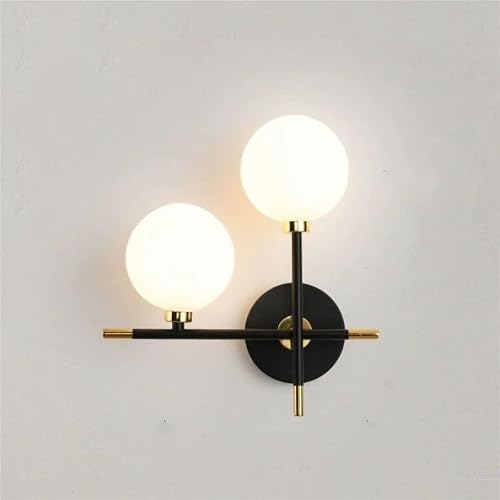 MOBYGKFY Northern Europe Glass Wall Lamps Decoration Corridor Sconces with G9 Base Tricolor Light