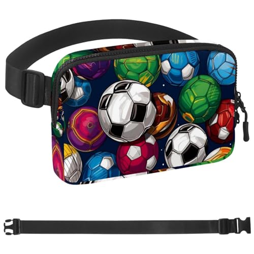 Riñonera de fútbol para regalo deportivo bolsa de pecho compacta multicolor