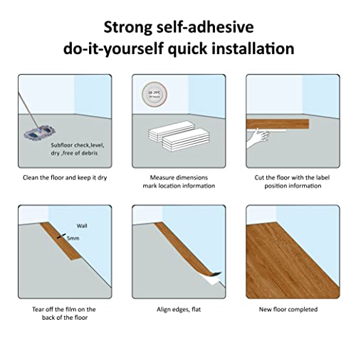 Mulgreat Peel And Stick Floor Tile, Self-Adhesive Vinyl Flooring Plank, Waterproof Deep Wood Grain Planks, 6X36Inch, 36Pack, 54 Sq. Feet, Diy For Bedroom, Kitchen, Living Room Home Decor, Soft Yellow #TOP6