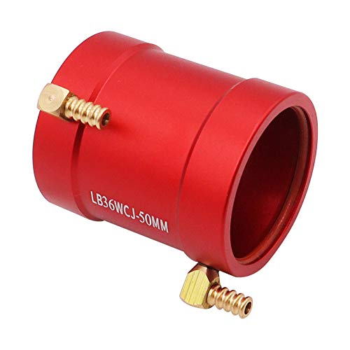 Treehobby Aluminum 36mmx50mm RC Model Boat Motor Water Cooling Jacket with Inlet & Outlet Fittings Heatsink Metal Parts for 36-Series RC Boat Motor Part Accessory (Red) - Thumbnail 4