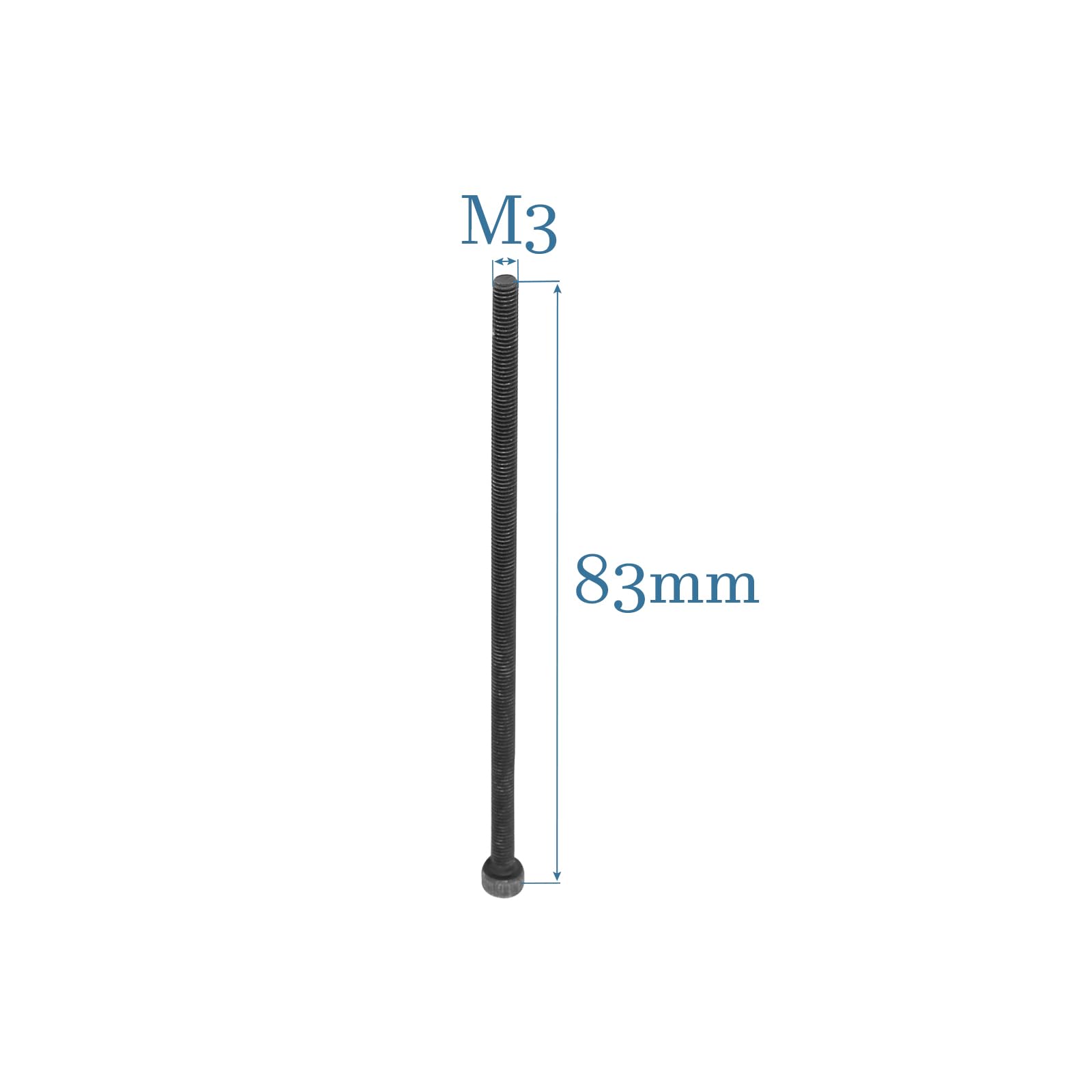 20 Tornillos De Cabeza Hueca Hexagonal M3 - 45mm Y 50mm, Aleación De Acero Negro, Para Bricolaje
