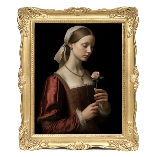 Image of Saysmile Vintage 11x14 Picture Frame Gold, Textured Antique Picture Frames with Embossed Flower Design, Ornate Frame for 11x14 Photo, Resin Antique Frames Tabletop & Wall Hanging, Home Decor