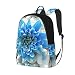 Sac à dos à fleurs bleues pour enfants et adolescents, grande capacité, sac à dos pour enfants, sac à dos, sac sonique, beau cadeau pour les adolescents