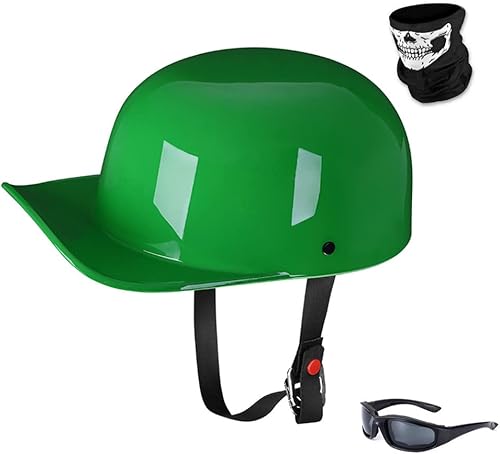 Casco vintage abierto para motocicleta, gorra de béisbol retro, medios cascos para hombres y mujeres para Cruiser Street Scooter ciclomotor, gorra