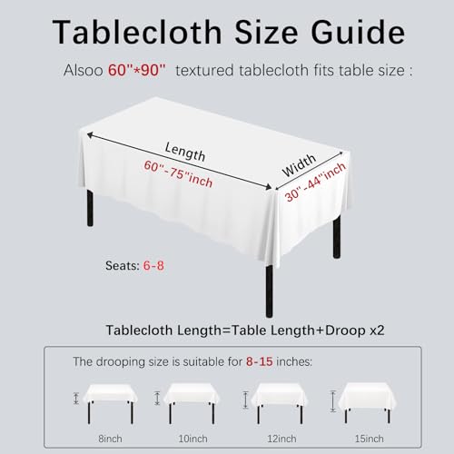 Alsoo Valentines Table Cloth Rectangle Table, 60×90 Inch Linen Textured Table Cloth Waterproof Tablecloths Wrinkle Free Fabric Farmhouse Table Cover for Dining Parties Buffets Holidays,Light Pink by Alsoo - Used condition - Image 3