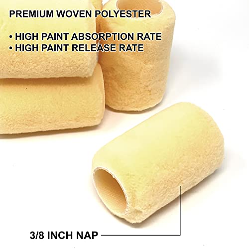 Allgala 6-Piece 4 Inch Shedless Roller Covers with Roller Frame - TH10307 - Thumbnail 2