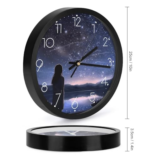 Horloge murale 25,4 cm à piles et silencieuse pour salon