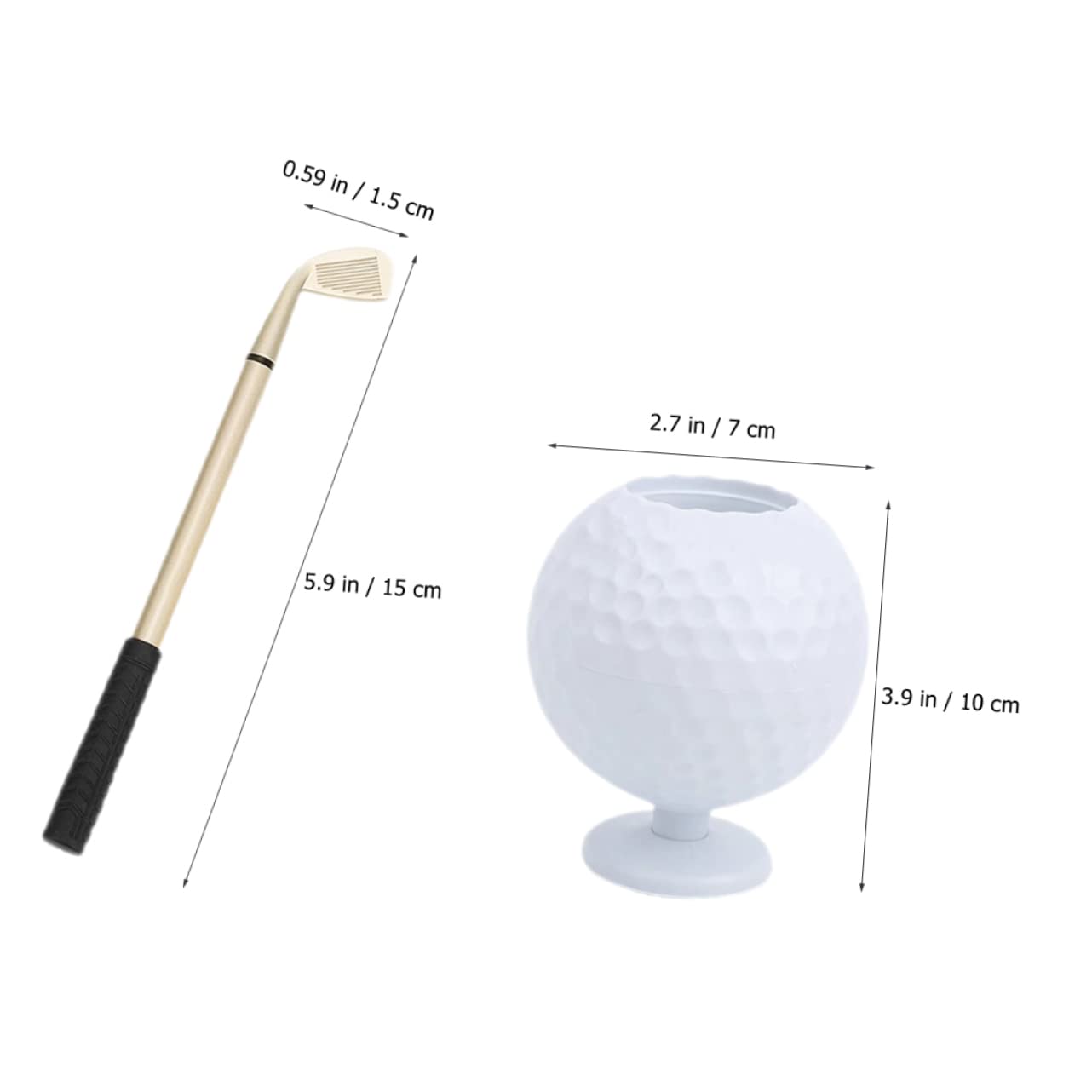Abaodam 3sets Portapenne Golf Plastica Forma Di Palla Da Golf Decorazione Da Scrivania Originale Per Compleanni e Souvenir Aziendali
