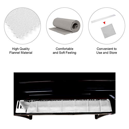 Klaviertastatur-Abdeckung, weiches staubdichtes Abdecktuch mit verschleißfestem, robust, langlebig, leicht zu reinigen, geeignet für Klaviertastatur
