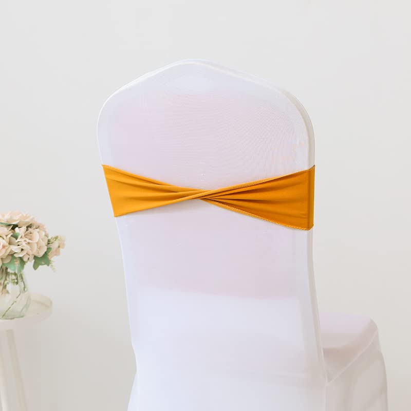 ERRVA 50 pezzi fasce per sedie in spandex hotel banchetti nuziali coprisedie decorazioni fascette per sedie telai fiocchi 35x13 cm-AVORIO,50 pezzi