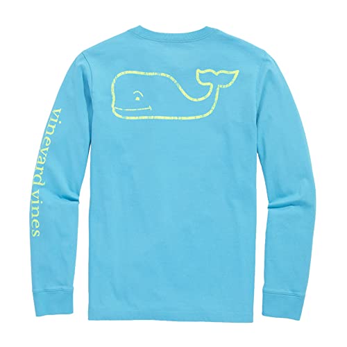 Vineyard Vines Boys' Long-Sleeve Vintage Whale Pocket T-Shirt, Bluebird, 7 #TOP6