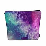 Kalygon Galaxy Space Makeup Bags Makeup Organizer Cosmic Nebula Universe Space Galaxy Flax Toiletry Bags Travel Cosmetic Bag Makeup Purse Pouch Skincare Bag Wallet Bags For Women Mom Pink Purple