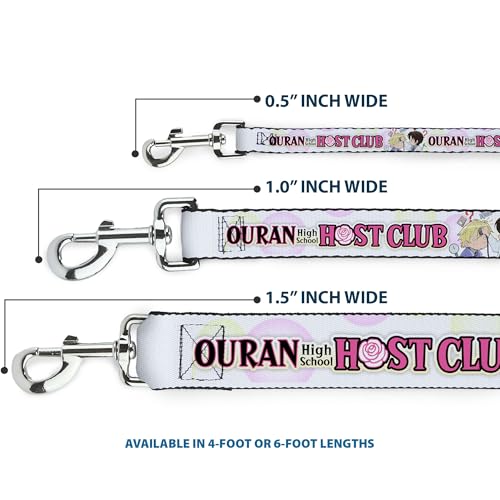 Laisse pour chien Ouran High School sangle large抗拉扯 solide blanche 1m80
