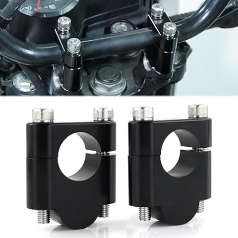 Xitomer 7/8' '(22mm) Aftermarket Motorcycle Handlebar Risers With Clamps ATV Dirt Bike, Fit for Grom MSX125 / CRF 250L, KLR650, FZ1 / FZ8 / TW and so on Cover
