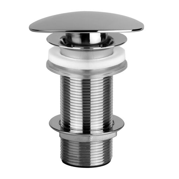 Válvula de desagüe Gessi 1 1/4 con desagüe abierto para lavabos sin rebosadero, válvula de vástago mín. 14mm/máx. 73mm, 29094707, Color: Metal cepillado negro