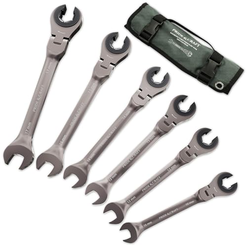 PRIDE&CRAFT 6-Piece Flex-head Ratcheting Wrench Set