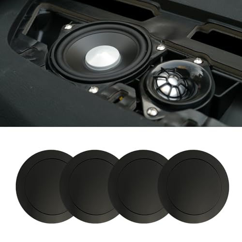 coppialu Speaker Foam Enhancer, 6.5' Self-Adhesive Speaker Noise Isolation Seal,5.53' X 7.67' Car Audio Bass Pads Universal for Cars (Black)