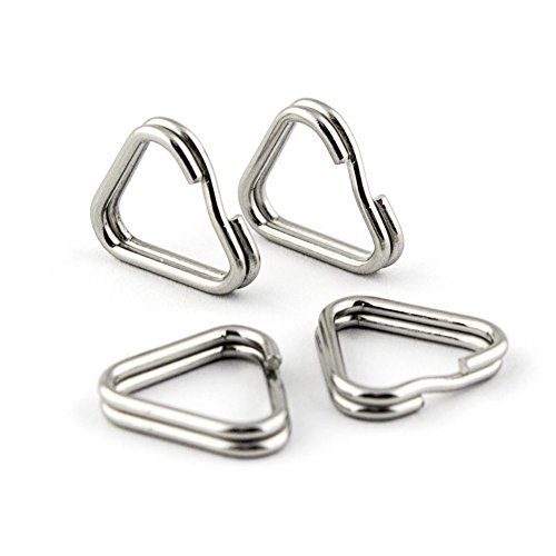 Elefront 4pcs Stainless Steel Chrome Camera Strap Triangle Rings Hooks for Nikon Canon Sony Olympus Pentax DSLR