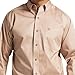Ariat Solid Twill Classic Fit Shirt-Men's Long Sleeve Western Button-Down, Khaki, Small