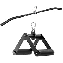 39.7 LAT Pulldown Bar with Full Rotation, Lat Pulldown Attachments Double D Row Handle LAT Pulldown Attachments