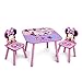 Delta Children Kids Table and Chair Set (2 Chairs Included), Disney Minnie Mouse