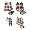 The Children's Place Baby Men's Family Matching, Thermal Pajamas Sets, Red Tartan Plaid-Adult Dad