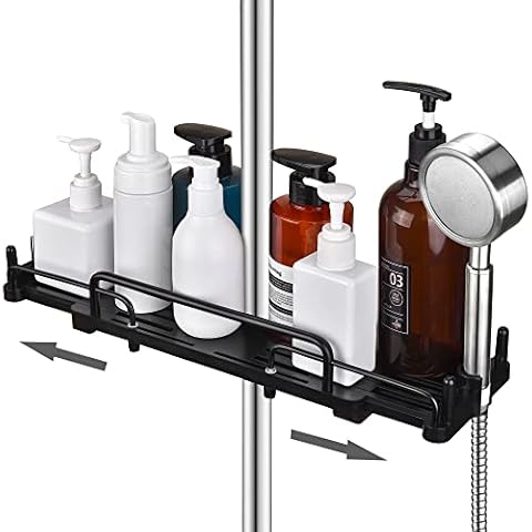 LOLYPOT Duschablage Ohne Bohren Teleskopisch 32-48cm Cover