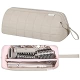 KarSyon Hair Tools Travel Bag Organizer for Dyson Airwrap Case Holder Shark Hair Dryer Flex Style Airstraight Brush Revlon Attachments Carrying Case Flat Curling Iron Bags (Camel)