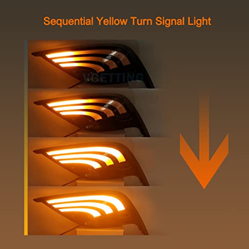 Vgetting Daytime Running Light For Toyota Camry 2021 2022 Fog Light Replacement Tri-Colors Drl With Led Lamp Blub For Camry Se Xse Led Daylight With Bezel #TOP5