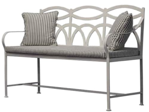 Casa Padrino Luxury Art Nouveau Wrought Iron Garden Bench Grey 150 cm