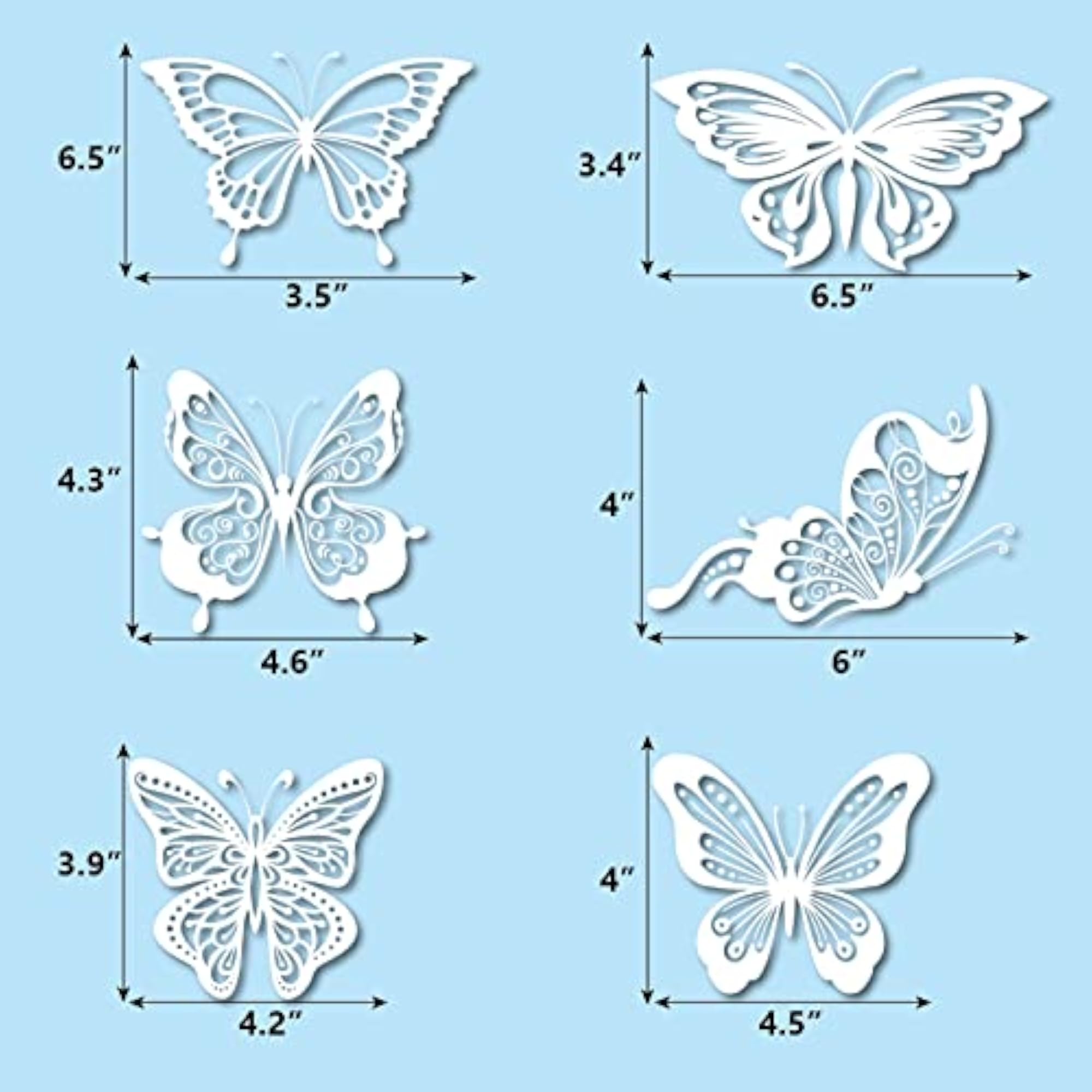 Butterfly Theme Window Clings Removable PVC Stickers