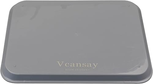 Miniatura 7 de Bandejas de plástico más grandes para servir restaurante de comida rápida, color gris, 6 paquetes, F