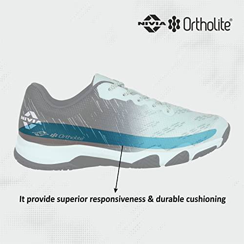 Image of Nivia Verdict 2.0 Badminton Shoe for Men, Breathable Mesh with TPU Fusion Technology Upper, Non-Marking Sole, Ideal for Badminton, Volleyball, Squash, and Table Tennis