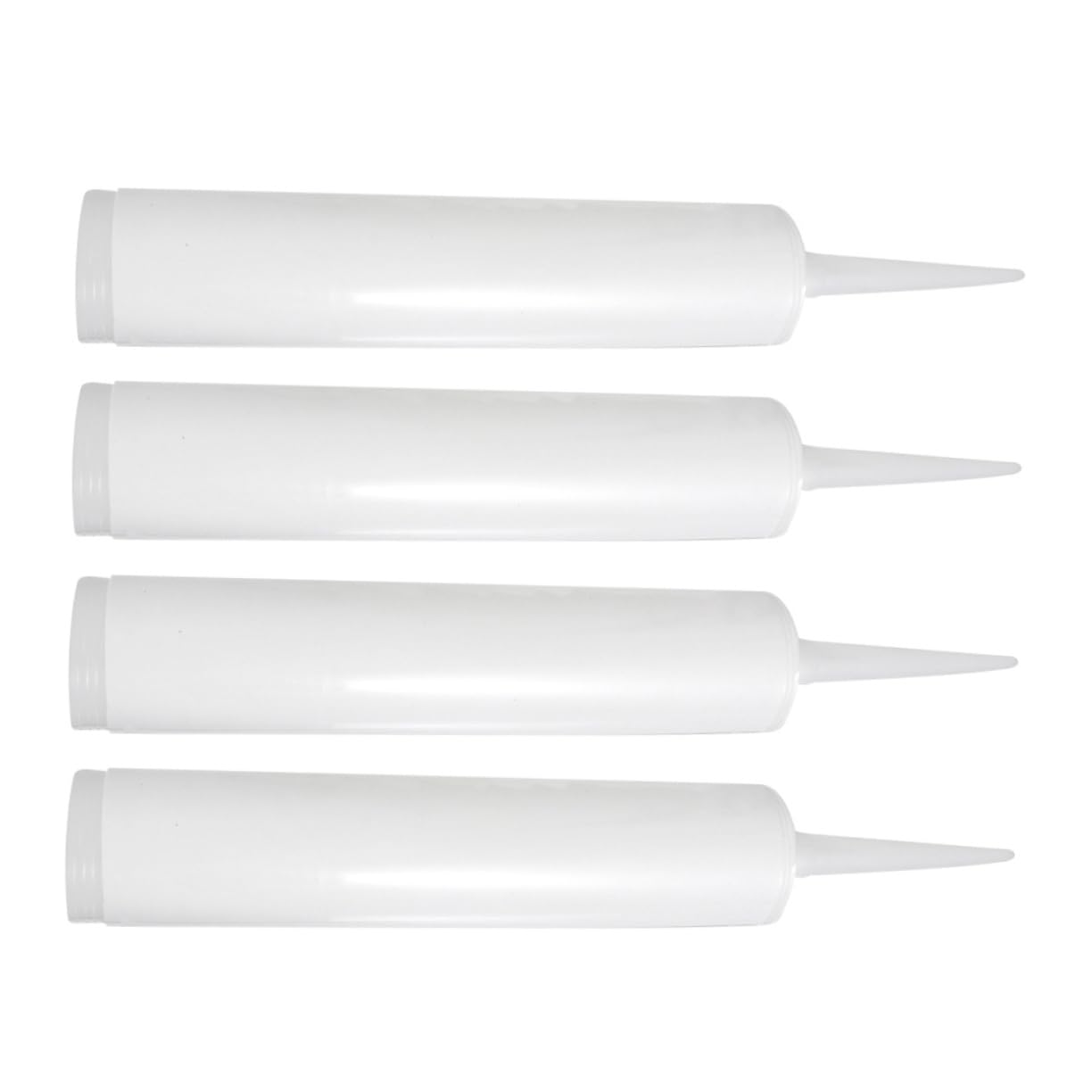 Angoily 5 Ensembles Cartouche De Mastic Vide Soupape Drain Scellant Bloc Buse Tube De Brillant À Lèvres Vide Produit D'étanchéité Pour Tuyaux Liquide Joint Plastique Blanche 4 Pièces * 5